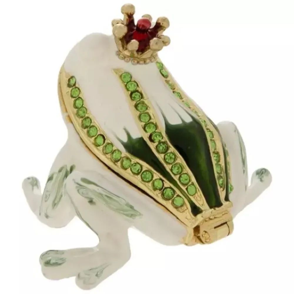 New! Crowned Frog Jewelry Box Trinket Dish NWT - Picture 4 of 8